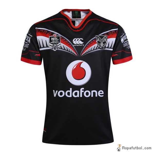 Camiseta Rugby Warriors Replica Primera Ropa 2017 Negro